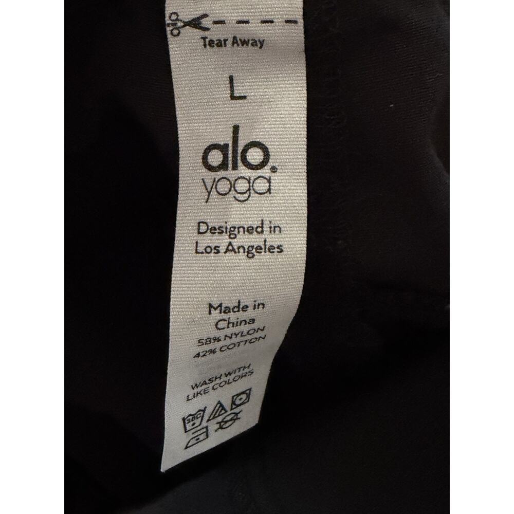 ALO YOGA All That Trouser Cargo Pant •L• Black Wide Leg Street Wear - Picture 13 of 15